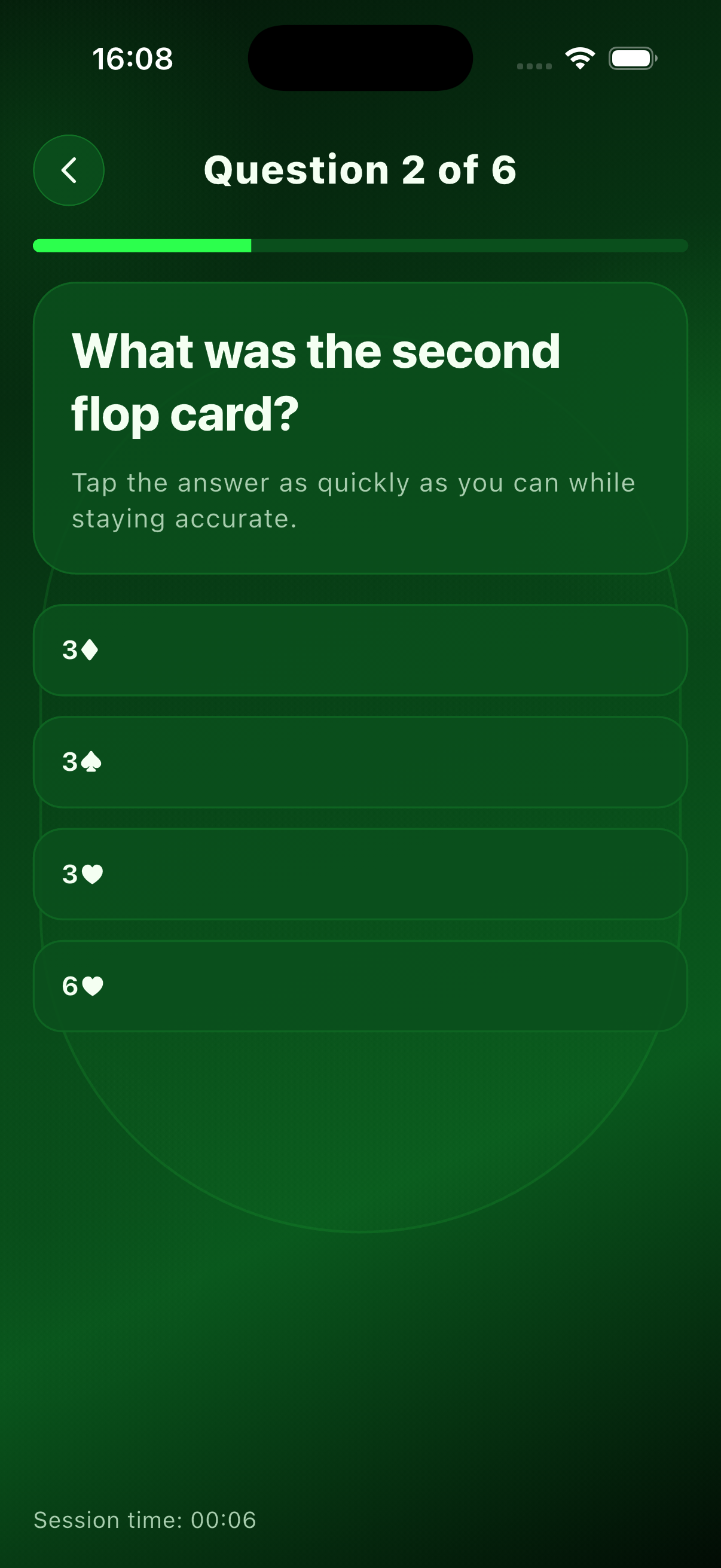 Question screen
